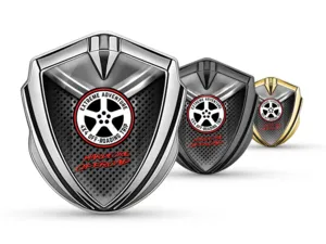Metal Domed Emblem Racing Style Glossy Domed